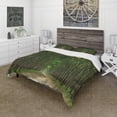thumbnail image 1 of Designart 'Pathway in Thick Green Forest' Landscape Duvet Cover Set, 1 of 1