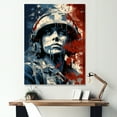 thumbnail image 1 of Designart "Patriot'S Palette: Military Soldier" Military Wall Decor, 1 of 7