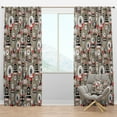 thumbnail image 1 of Designart 'Pattern Amusing Lovers Eye Robots' Modern & Contemporary Blackout Curtain Panel, 1 of 4