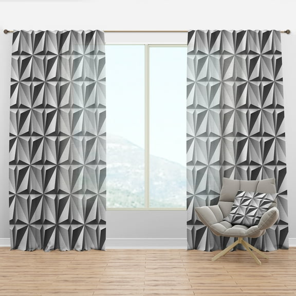 Designart 'Pattern Engraved' Modern & Contemporary Curtain Panel