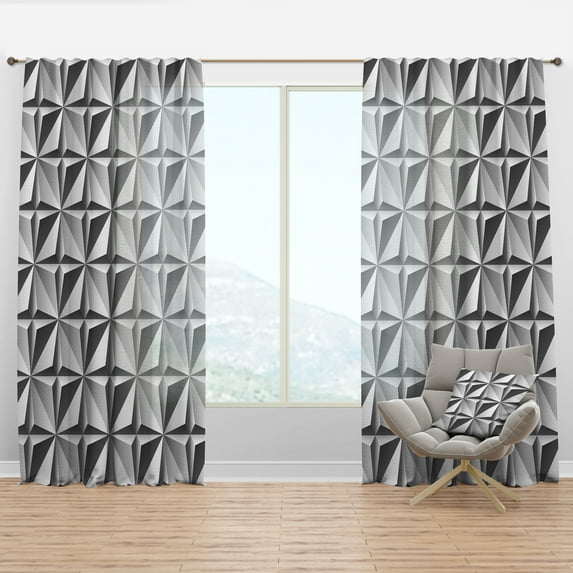 Designart 'Pattern Engraved' Modern & Contemporary Curtain Panel