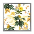 thumbnail image 1 of Designart 'Pattern Of Beautiful Yellow Flowers ' Modern Framed Art Print, 1 of 4