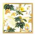 thumbnail image 1 of Designart 'Pattern Of Beautiful Yellow Flowers ' Modern Framed Art Print, 1 of 4