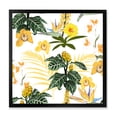 thumbnail image 1 of Designart 'Pattern Of Beautiful Yellow Flowers ' Modern Framed Art Print, 1 of 4