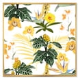 thumbnail image 1 of Designart 'Pattern Of Beautiful Yellow Flowers ' Modern Framed Canvas Wall Art Print, 1 of 5