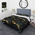 thumbnail image 1 of Designart "Pattern Of Celestial Constellations And Planets" Blue Geometric Bedding Covert Set - Modern & Contemporary Bed Set With 2 Shams, 1 of 5