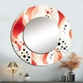 thumbnail image 1 of Designart "Pattern Of Red And White Polka Dots III" Graphic Print Rund Mirror For Wall Decor - Large Red Round Printed Mirror -Modern Round Living Room Mirror - 23" x 23", 1 of 6