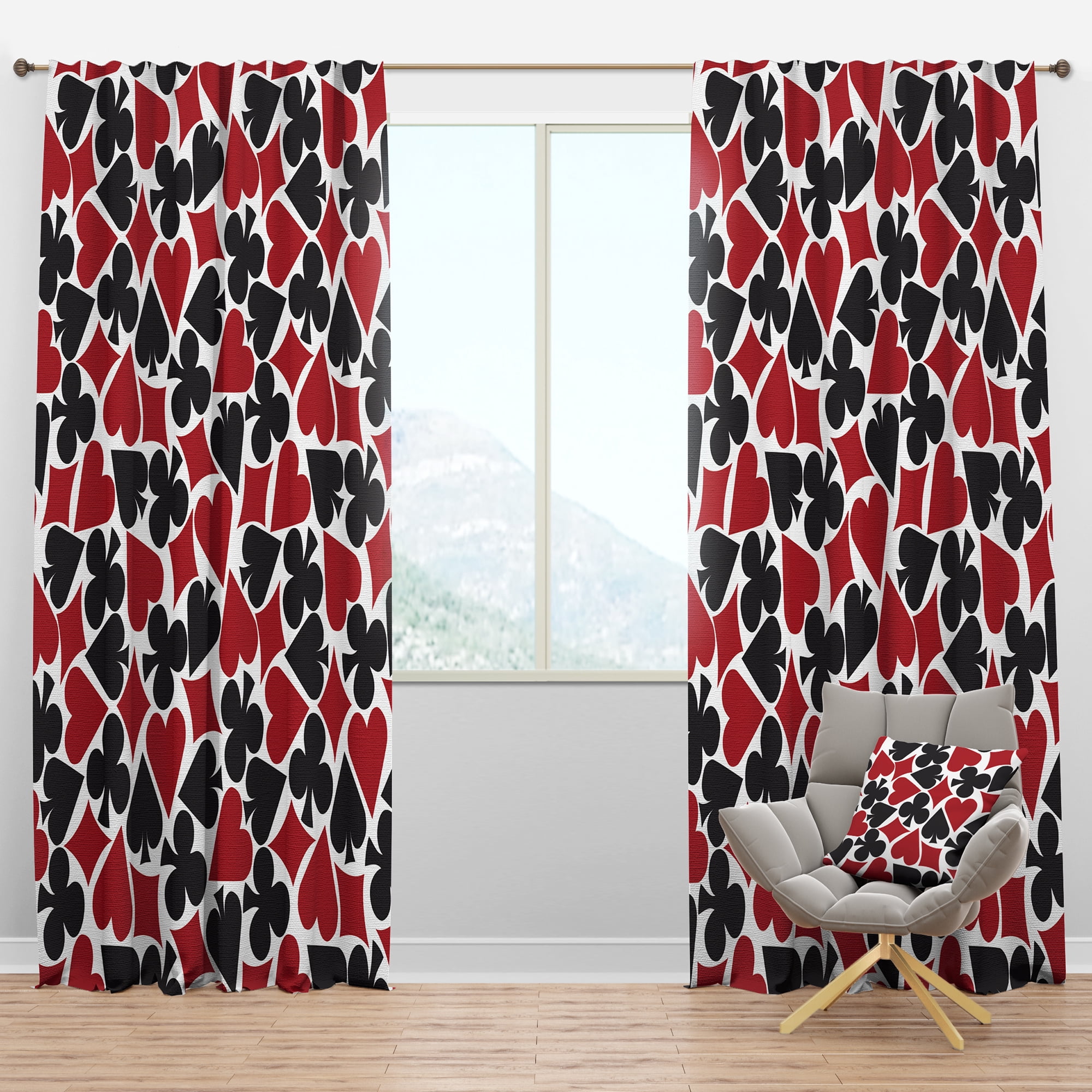 Designart 'Pattern Suit' Modern & Contemporary Blackout Curtain Panel