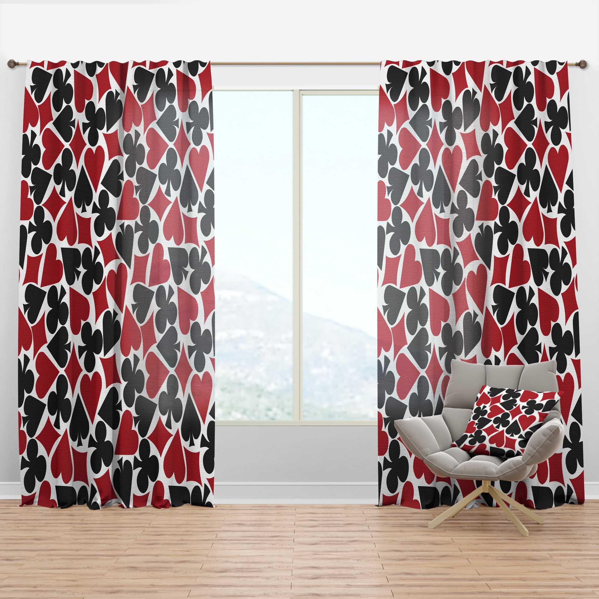 Designart 'Pattern Suit' Modern & Contemporary Curtain Panel
