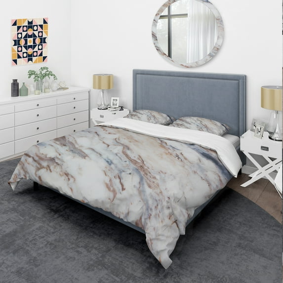 Designart 'Pattern and texture of a surface of stone' Stone Duvet Cover Set