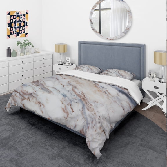 Designart 'Pattern and texture of a surface of stone' Stone Duvet Cover Set