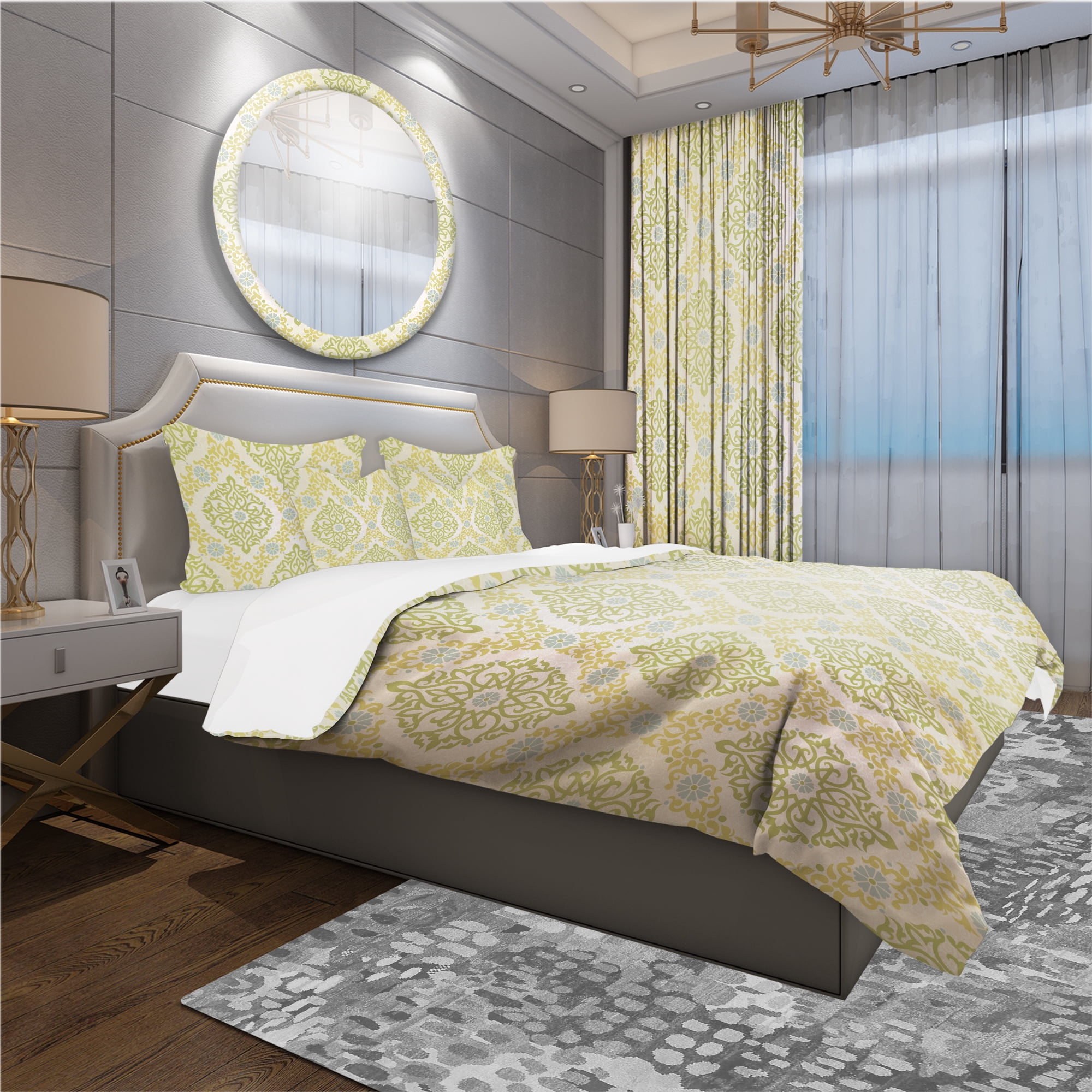 Designart 'Pattern in Eastern Style' Mid-Century Modern Duvet Cover Set