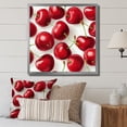 thumbnail image 1 of Designart "Pattern of Simple Cherry Blooms II" Floral Framed Wall Art Decor - Traditional Red Cherry Living Room Framed Canvas Art, 1 of 6