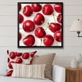 thumbnail image 1 of Designart "Pattern of Simple Cherry Blooms II" Floral Framed Wall Art Decor - Traditional Red Cherry Living Room Framed Canvas Art, 1 of 6