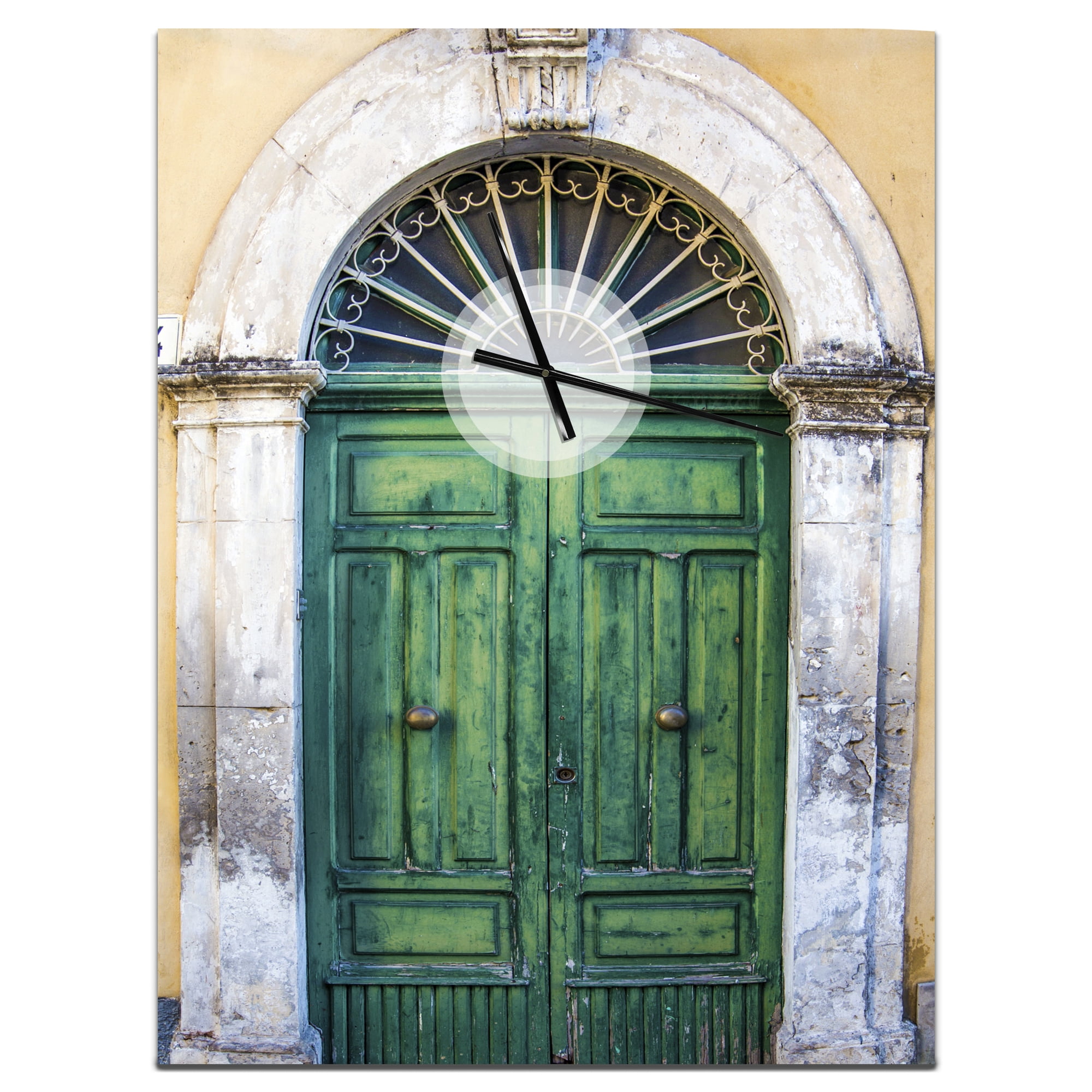Designart 'Pattern with Mexican Symbols' Tropical wall clock