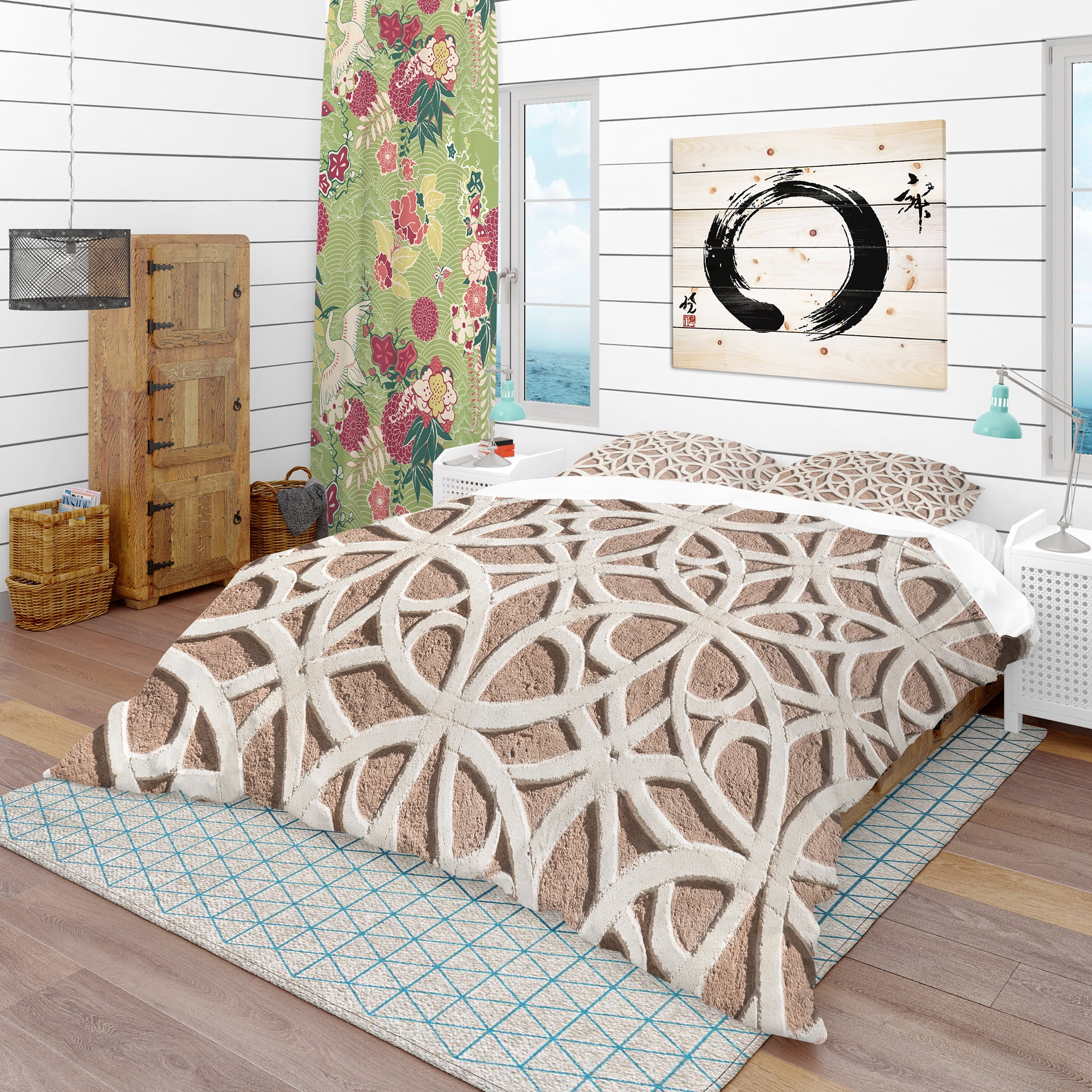 Designart 'Patterned Wall Decoration Segovia Spain' Scandinavian Duvet Cover Set