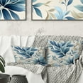 thumbnail image 1 of Designart "Patterns Of Tranquility I" Floral Printed Throw Pillow, 1 of 5