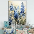 thumbnail image 1 of Designart "Peaceful Blue Bonnets VII" Blue Bonnets Floater Framed Canvas Prints, 1 of 5