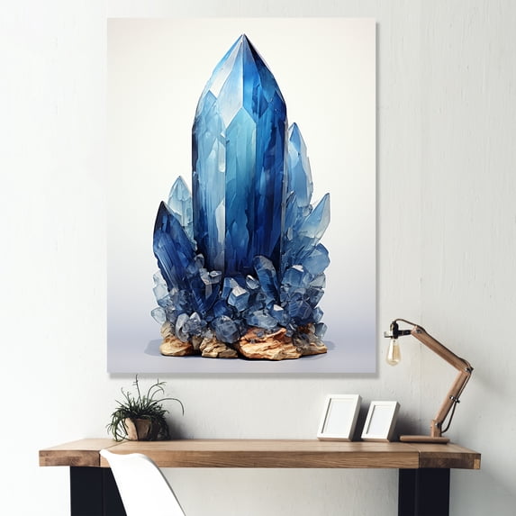 Designart "Peaceful Blue Stone Simplicity I" Spiritual Stone Wall Art Prints