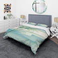 thumbnail image 1 of Designart 'Peaceful Dusk I Tropical' Coastal Duvet Cover Set, 1 of 1