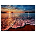 thumbnail image 1 of Designart 'Peaceful Evening Beach View ' Seascape Canvas Art Print, 1 of 3
