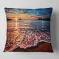 thumbnail image 1 of Designart Peaceful Evening Beach View - Seascape Throw Pillow - 16x16, 1 of 4