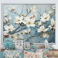 thumbnail image 1 of Designart "Peaceful White And Blue Dogwood" Dogwood Floater Framed Canvas Prints, 1 of 5