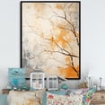 thumbnail image 1 of Designart "Peach-Beige Sycamore Melody I" Tree Sycamore Floater Framed Wall Art Living Room, 1 of 5