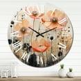 thumbnail image 1 of Designart - Peach Blossoming composition I - Abstract Botanicals Oversized Wall Clock, 1 of 5
