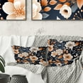 thumbnail image 1 of Designart "Peach Blossoms in Vintage Reverie" Floral Printed Throw Pillow, 1 of 5