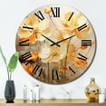 thumbnail image 1 of Designart "Peach Buttercups love expression I" Floral Oversized Wall Clock, 1 of 5