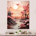 thumbnail image 1 of Designart "Peach Castle On The Puffy Skyline" Abstract Landscape Wall Decor, 1 of 7
