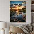 thumbnail image 1 of Designart "Peach Green Montana horizon" Montana Floater Framed Canvas Print, 1 of 7