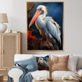 thumbnail image 1 of Designart "Peach Ivory Seabird" Animals Floater Framed Wall Art Print, 1 of 7