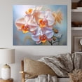 thumbnail image 1 of Designart "Peach Orchids love expression IV" Floral Wall Decor, 1 of 1