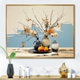 thumbnail image 1 of Designart "Peach Pottery modern Still Lifes" Abstract Still Lifes Floater Framed Canvas Print, 1 of 7