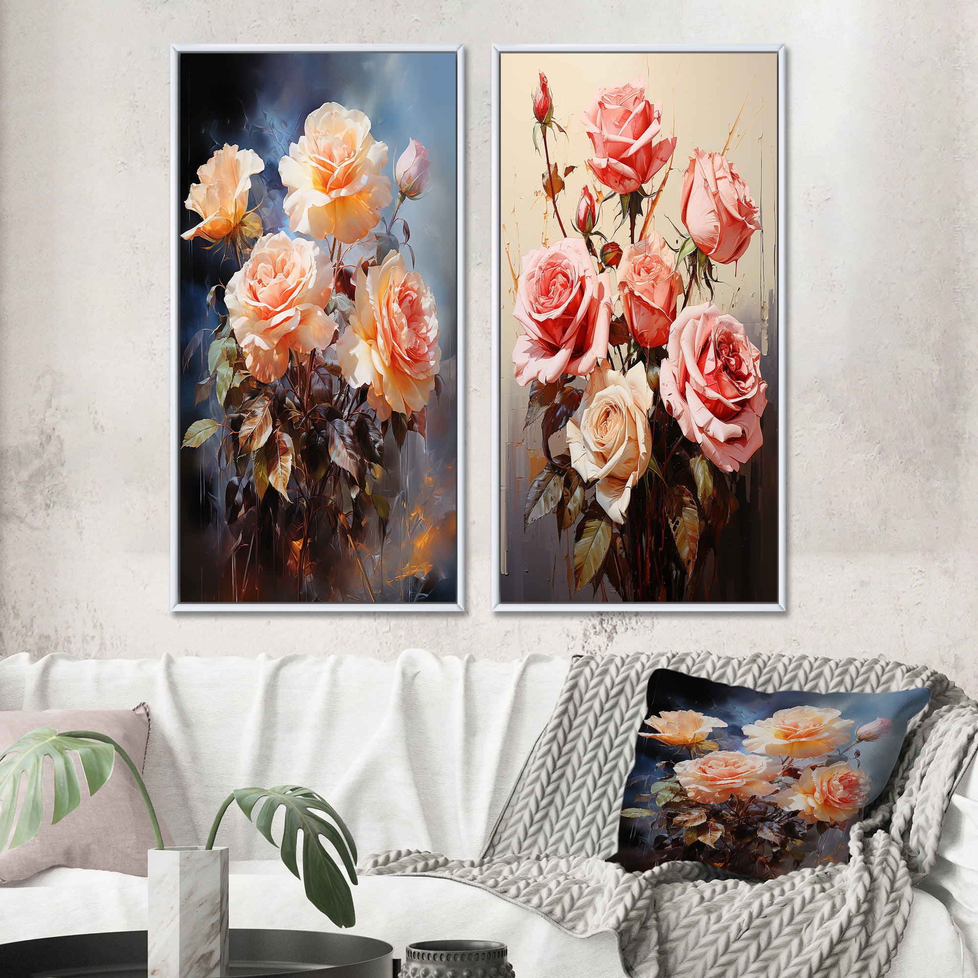 Framed Roses Designart