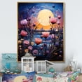 thumbnail image 1 of Designart "Peach Thistle Euphony" Floral & Botanical Floater Framed Wall Decor, 1 of 7