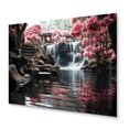 thumbnail image 1 of Designart "Peachy Cascade Serenity I" Landscapes Metal Art Print, 1 of 5