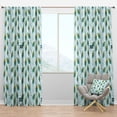 thumbnail image 1 of Designart 'Peacock Feathers Pattern I' Modern & Contemporary Blackout Curtain Panel, 1 of 4