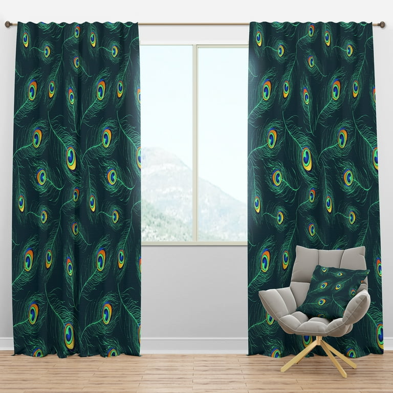 Peacock Feather Curtain Panels Peacock Feather Curtain Panels