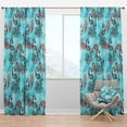 thumbnail image 1 of Designart 'Peacocks and Snowflakes With Winter Pattern' Modern & Contemporary Blackout Curtain Panel, 1 of 4