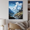 thumbnail image 1 of Designart "Peaks Of Majestic Mountains VI" Landscape Mountains Floater Framed Canvas Wall Art, 1 of 5