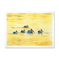 thumbnail image 1 of Designart 'Pelicans Birds On The Yellow River' Farmhouse Framed Art Print, 1 of 4