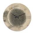 thumbnail image 1 of Designart 'Pencil Sketched Microphone' Modern Wood Wall Clock, 1 of 5