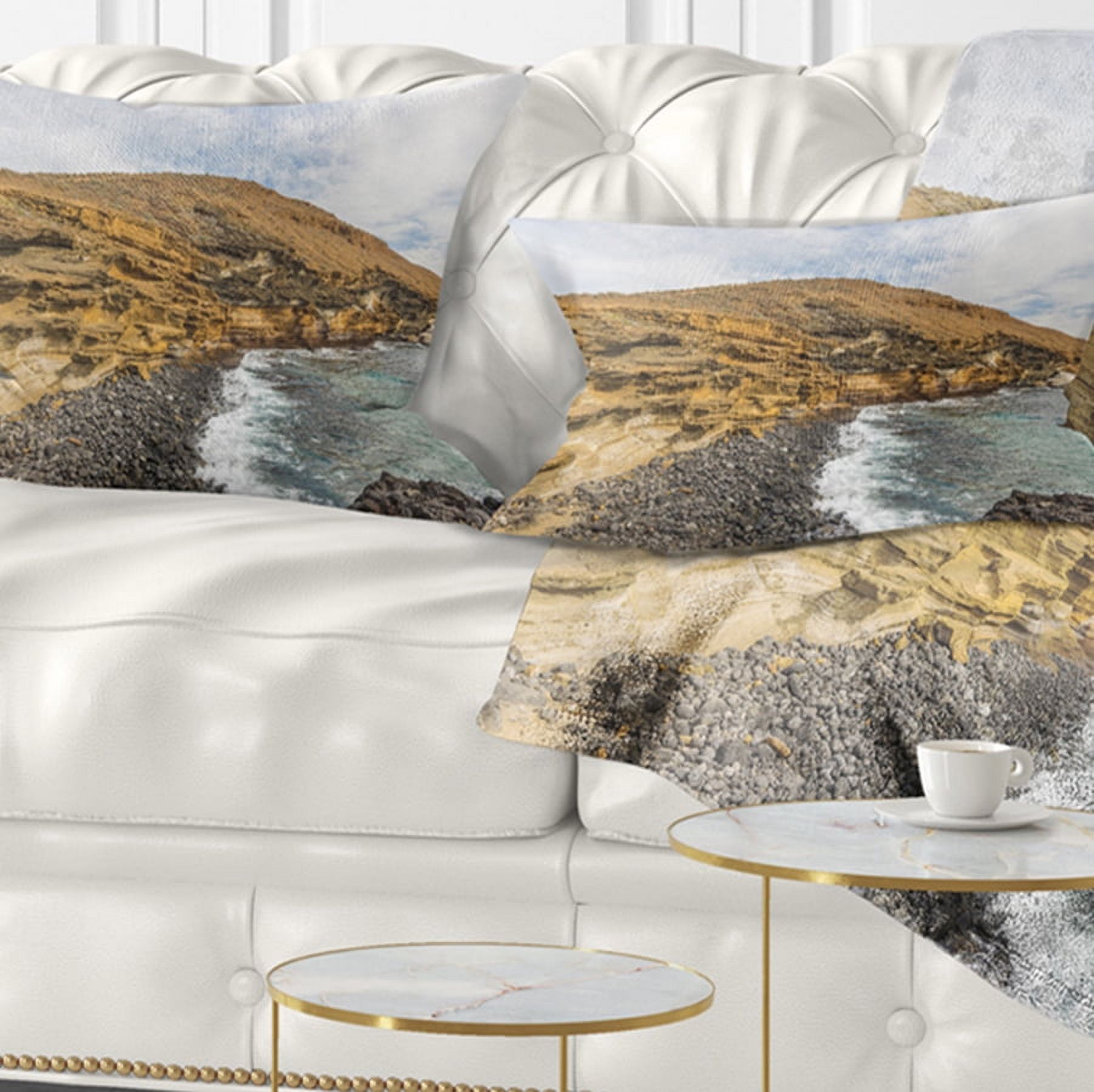 Designart Peninsula Going Beyond the Horizon - Seashore Throw Pillow - 12x20