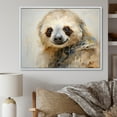 thumbnail image 1 of Designart "Pensive Tree Dweller" Sloth Floater Framed Canvas Art Print, 1 of 5