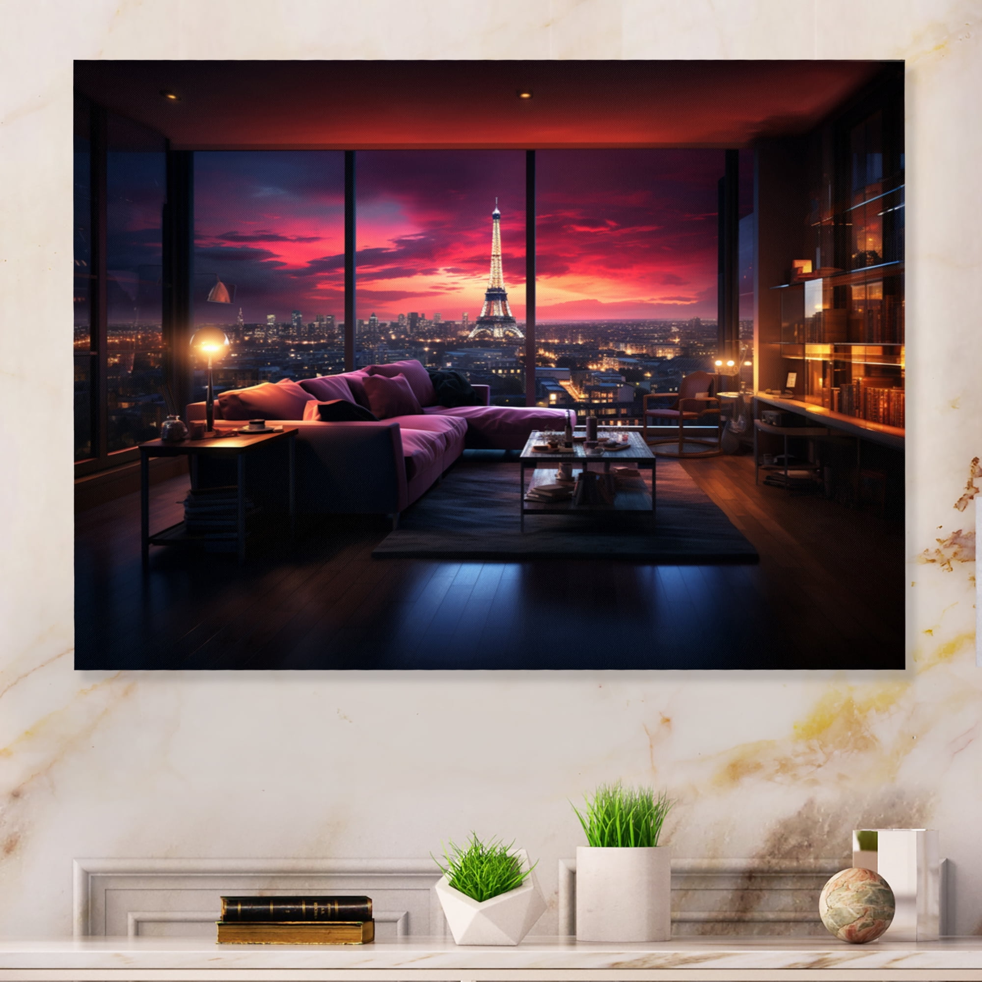 Photo inspiration: Fresh Look at Designart Penthouse View Of The Futuristic Eiffel Tower In Paris