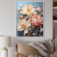 thumbnail image 1 of Designart "Peonies Bursting With Color I" Peonies Floater Framed Wall Decor, 1 of 5