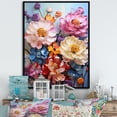 thumbnail image 1 of Designart "Peonies Bursting With Color" Peonies Floater Framed Canvas Prints, 1 of 5